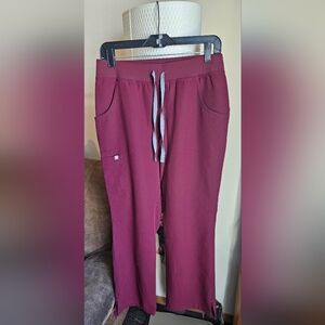 Figs Technical Collection Burgundy Scrub Pants